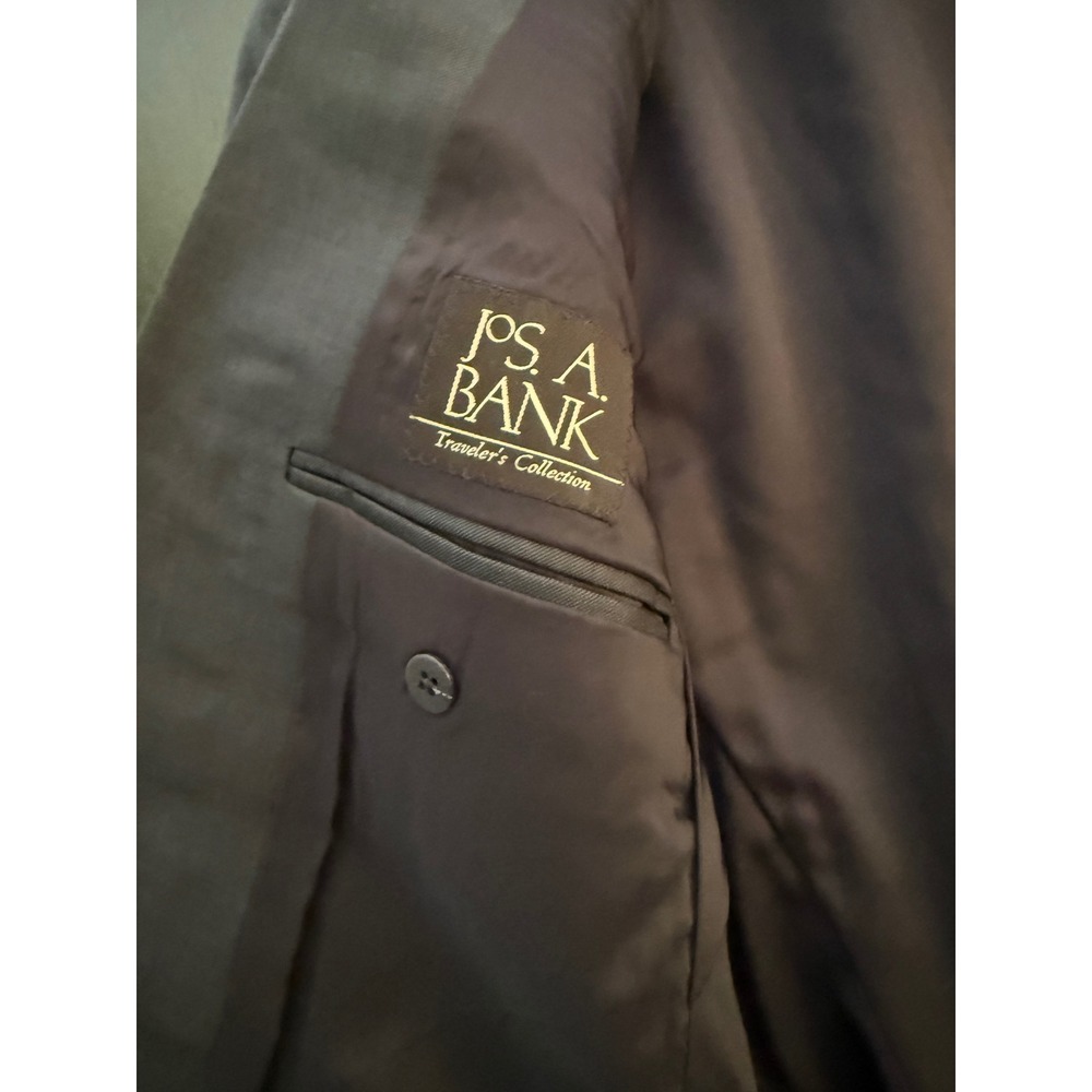 Jos. A. Bank Slim-Fit Blazer Mens 40R Blue‎ Wool Two-Button Sport Coat Jacket - Picture 14 of 15